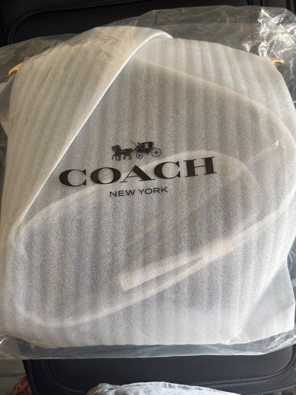 Coach White Leather Crossbody with Gold Hardware